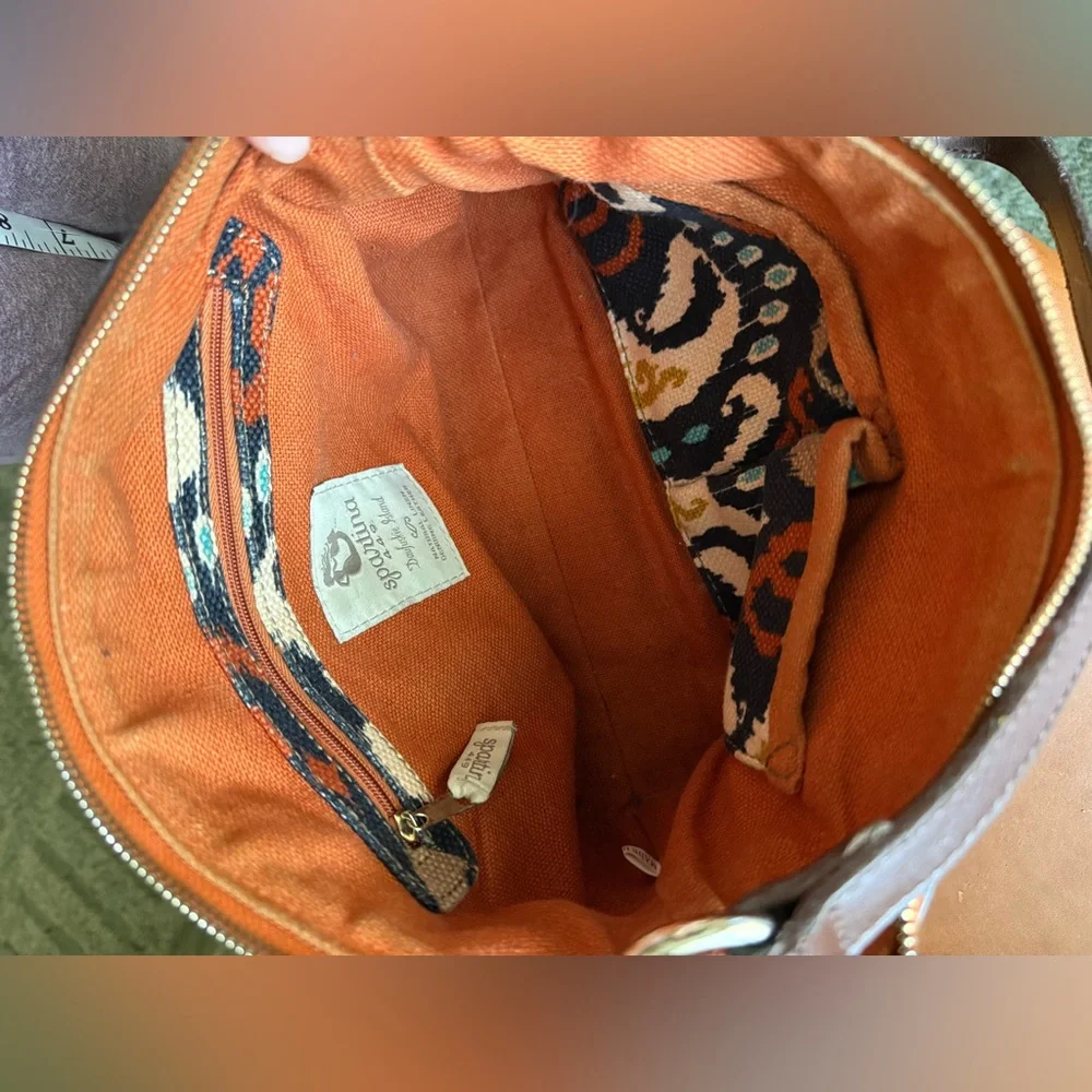 Spartina 449 Leather and Linen Christina Handbag